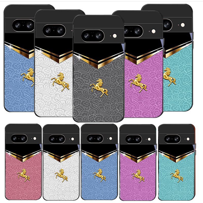 Phone Cases Horse - Donkere Nacht Gouden Paard Telefoonhoesje van