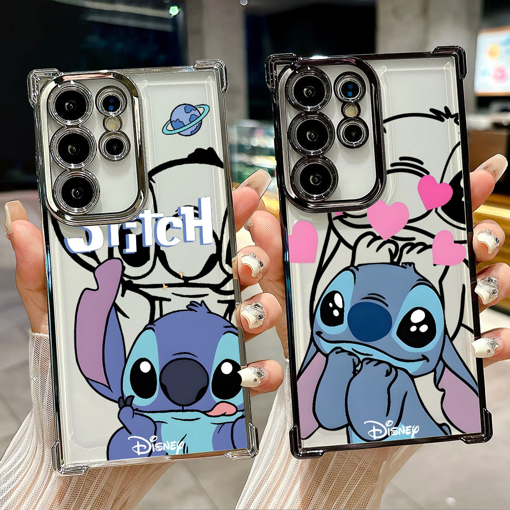 Phone Cases Galaxy S26 Ultra - Stitch Line Achtergrond Siliconen Case voor