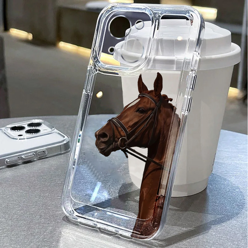 Phone Cases Horse - Zachte telefoonhoes met paardendesign voor iPhone