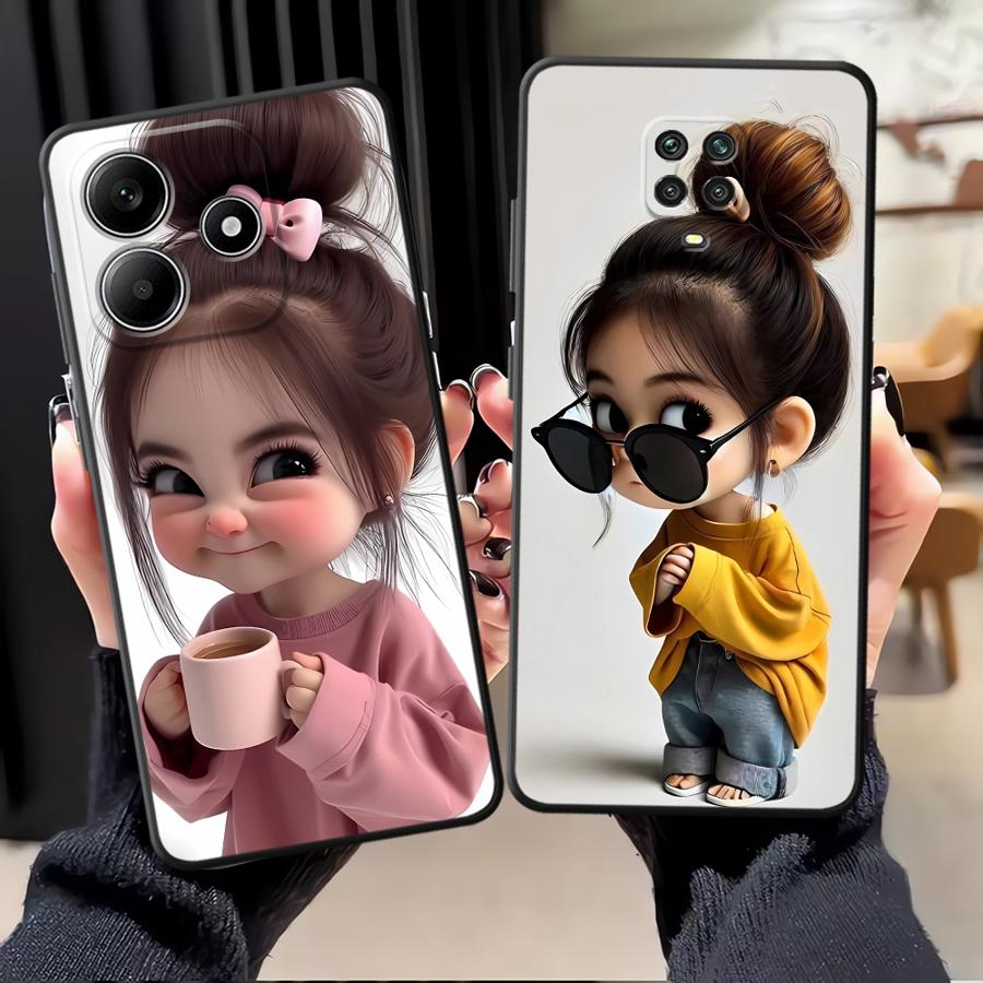 Phone Cases For Iphone 11 - Cartoonmeisjespatroon telefoonhoesje voor Xiaomi Redmi Note
