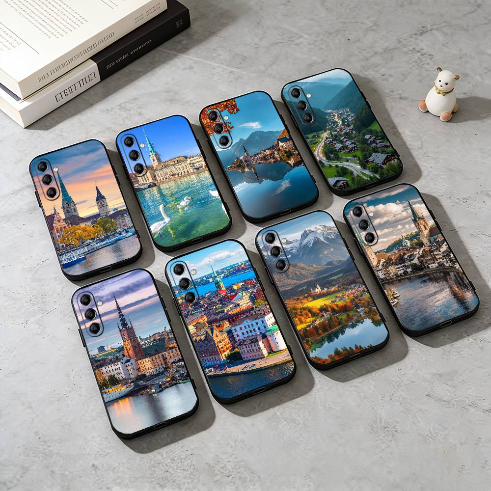 Zurich Phone Cases - Zurich geïnspireerde telefoonhoes zwart siliconen zacht