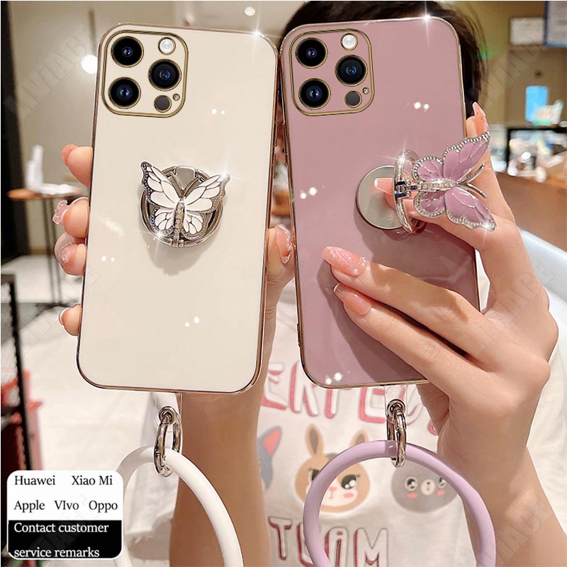 Phone Cases Arc - Vlinder Ring Houder Strap Case Voor