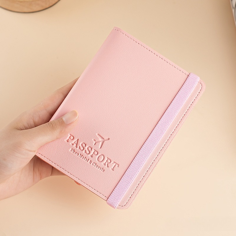 Card Holder Slim Case - Reishouder van PU-leer, multifunctionele reisdocumentenhouder met