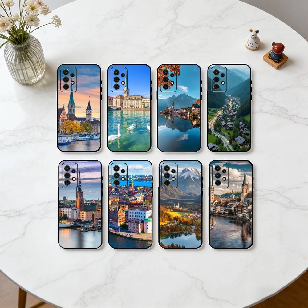 Zurich Phone Cases - Zurich Geïnspireerde Telefoonhoesje Zwart Siliconen Zacht