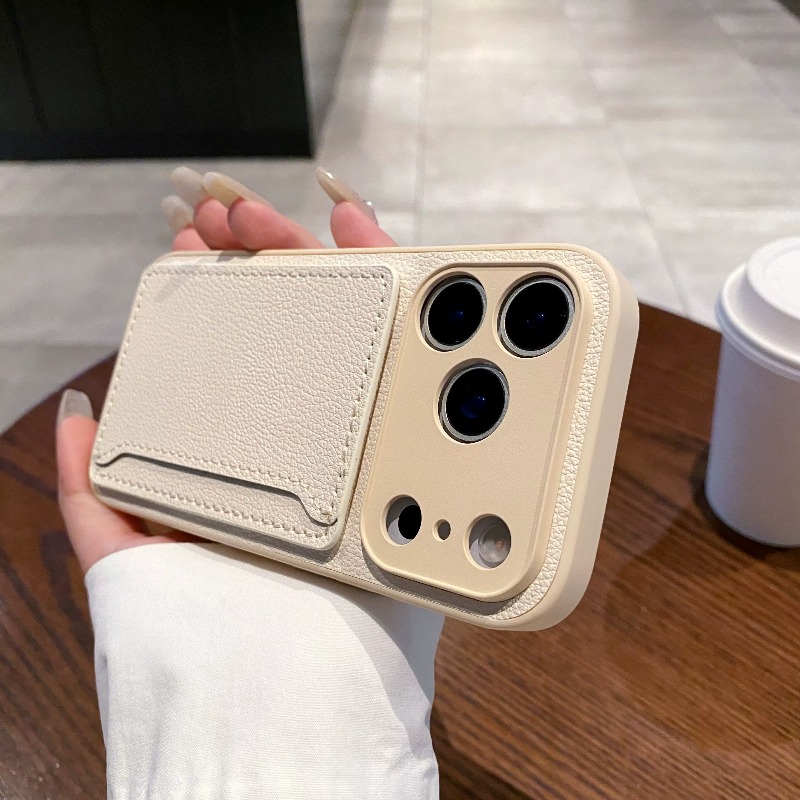 Card Holder Slim Case - PU lederen portemonnee telefoonhoes met kaarthouder