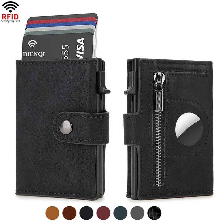 Card Holder Slim Case - Rfid lederen Airtag herenportemonnees Luxe creditcardhouder