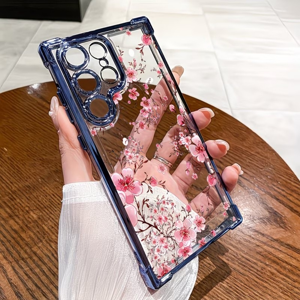 Phone Cases Galaxy S26 Ultra - Cherry Blossom Elektrolytisch Geplateerde Vierhoekige Anti-Val
