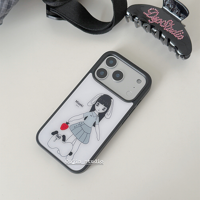 Phone Cases Girls - Koreaanse schattige meisjes aardbei hond telefoonhoesje