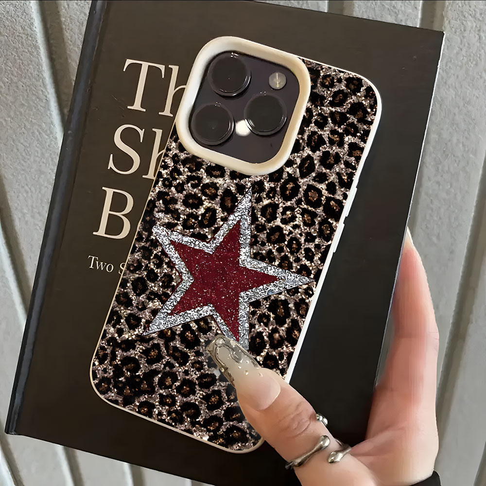 Leoprint en glitter ster lyche - Phone Cases Arc recensie en prijs
