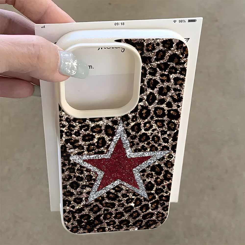Leoprint en glitter ster lyche - Phone Cases Arc recensie en prijs