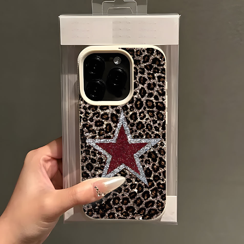 Leoprint en glitter ster lyche - Phone Cases Arc recensie en prijs