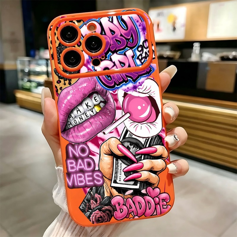 Hiphop roze lippen baby meisje - Phone Cases Girls recensie en prijs