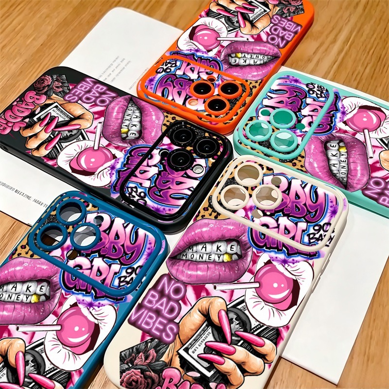 Hiphop roze lippen baby meisje - Phone Cases Girls recensie en prijs