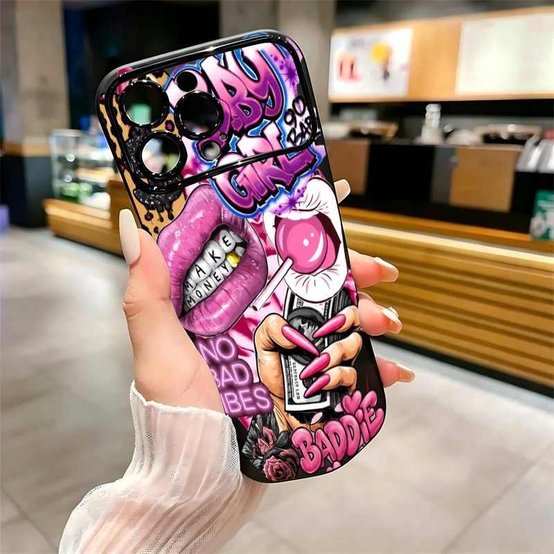 Hiphop roze lippen baby meisje - Phone Cases Girls recensie en prijs