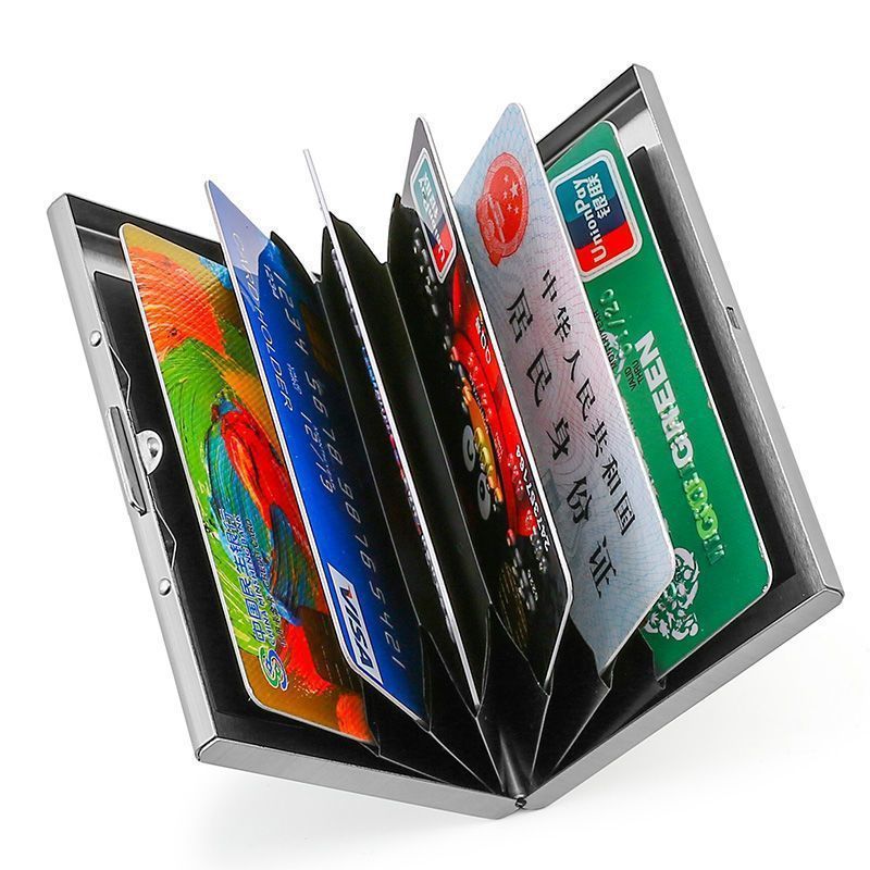 OUIO ​ RFID-blokkerende roestv - Card Holder Slim Case recensie en prijs