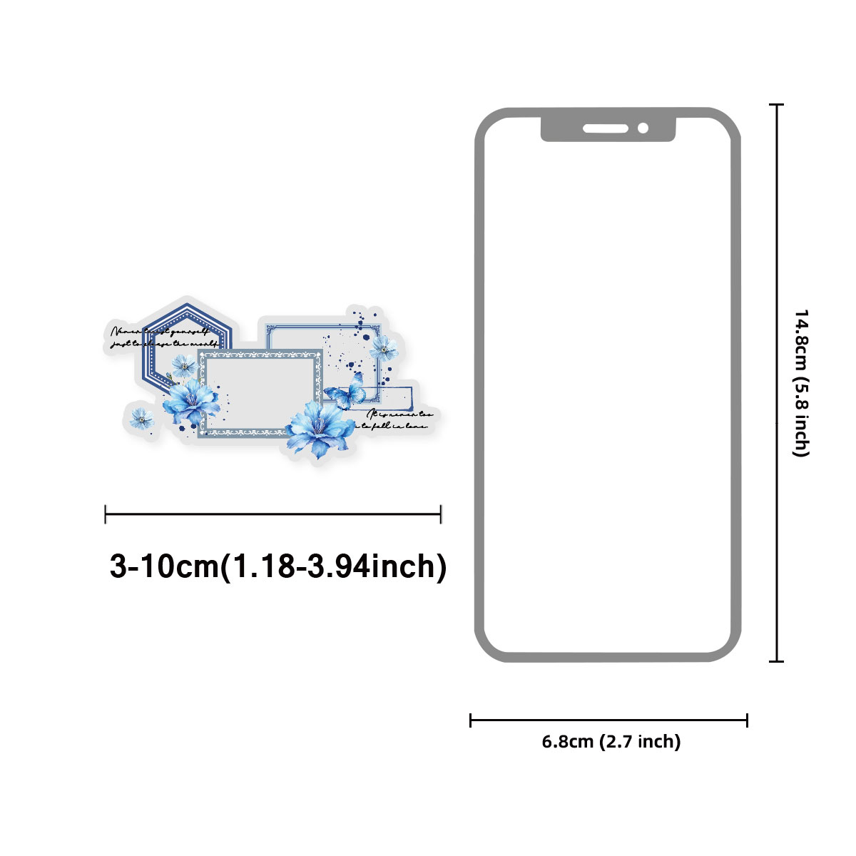 10st blauwe bloemenmeisjesstic - Phone Cases Kids recensie en prijs
