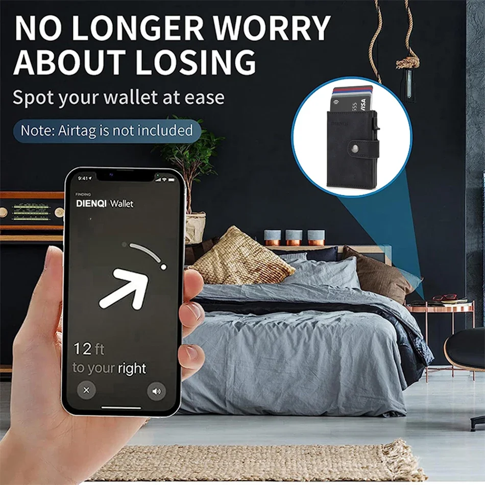 Rfid lederen Airtag herenporte - Card Holder Slim Case recensie en prijs